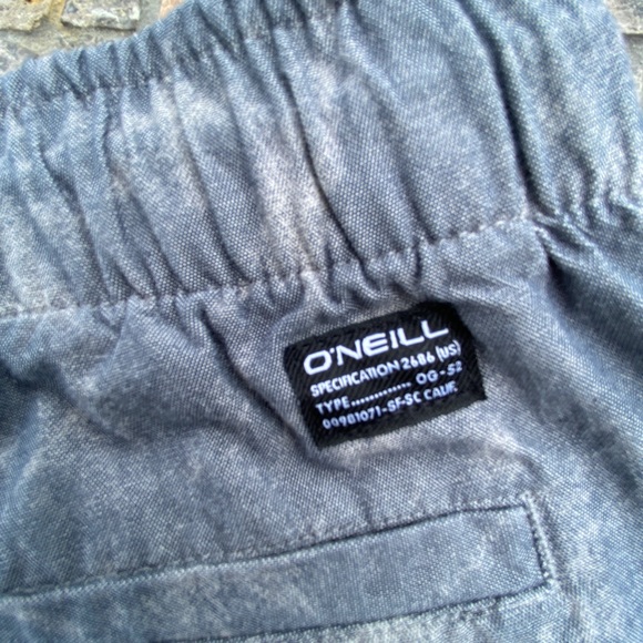 O’Neill Dappled Gray 100%Cotton Drawstring Shorts - Picture 6 of 6